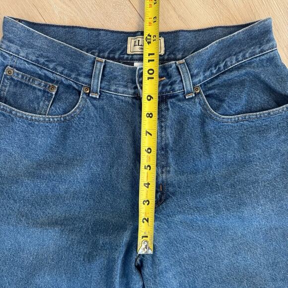 LL Bean Women’s Plaid Flannel Lined Mom Jeans Size 12 Outdoors Cabinwear Camping - Picture 8 of 9